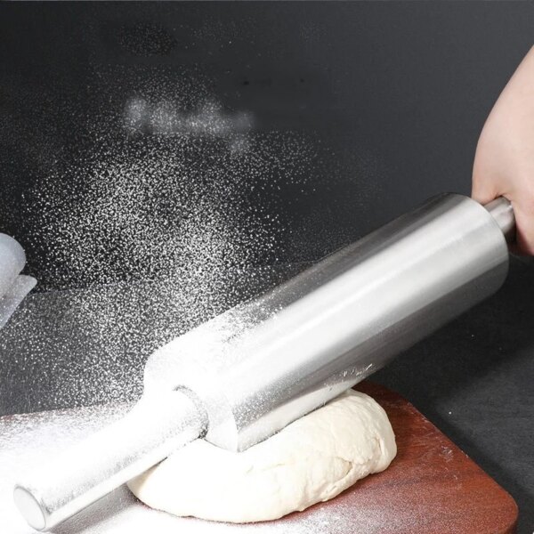 Rouleau à pâtisserie en acier inoxydable