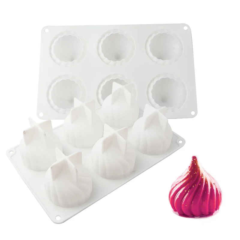 Moule en Silicone 3D en Spirale pour Pâtisserie de Gâteau, Oignon, Mousse, Conte Russe, Dessert Français, Chocolat, Truffe, Bougie, Outils de Crème Glacée