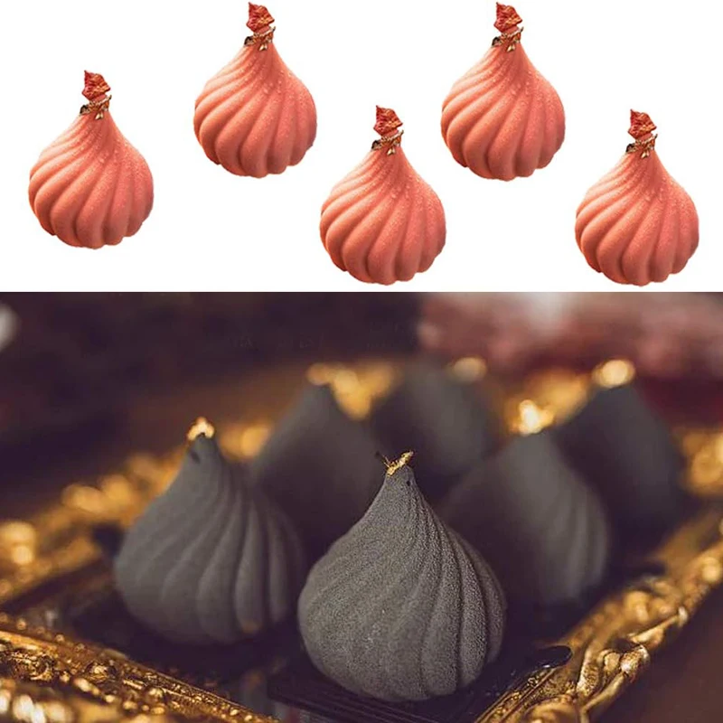 Moule en Silicone 3D en Spirale pour Pâtisserie de Gâteau, Oignon, Mousse, Conte Russe, Dessert Français, Chocolat, Truffe, Bougie, Outils de Crème Glacée