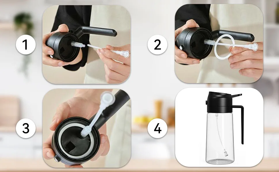 Bouteille distributrice d'huile d'olive 2 en 1, pulvérisateur d'huile en plastique de 500ml, réservoir de pulvérisation d'huile de cuisson pour barbecue, cuisson de pique-nique, outils de cuisine pour la maison, 1-2 pièces