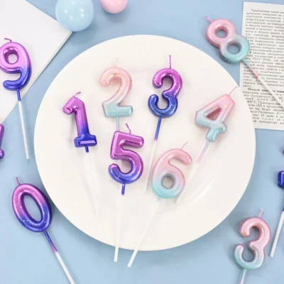 Bougie Numérique Interstellaire Colorée – Chiffres 0 à 9