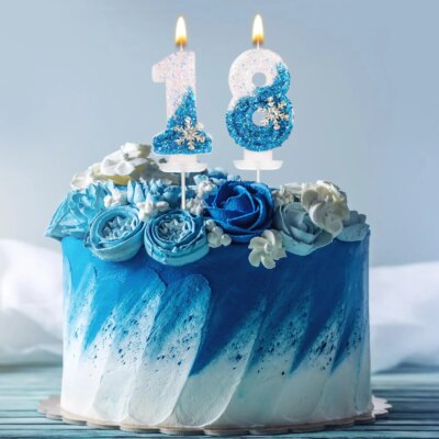 Bougies d’Anniversaire Style Flocon de Neige de 0 – 9