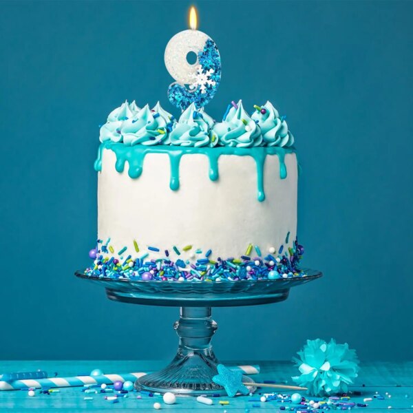 Bougies d’Anniversaire Style Flocon de Neige de 0 – 9