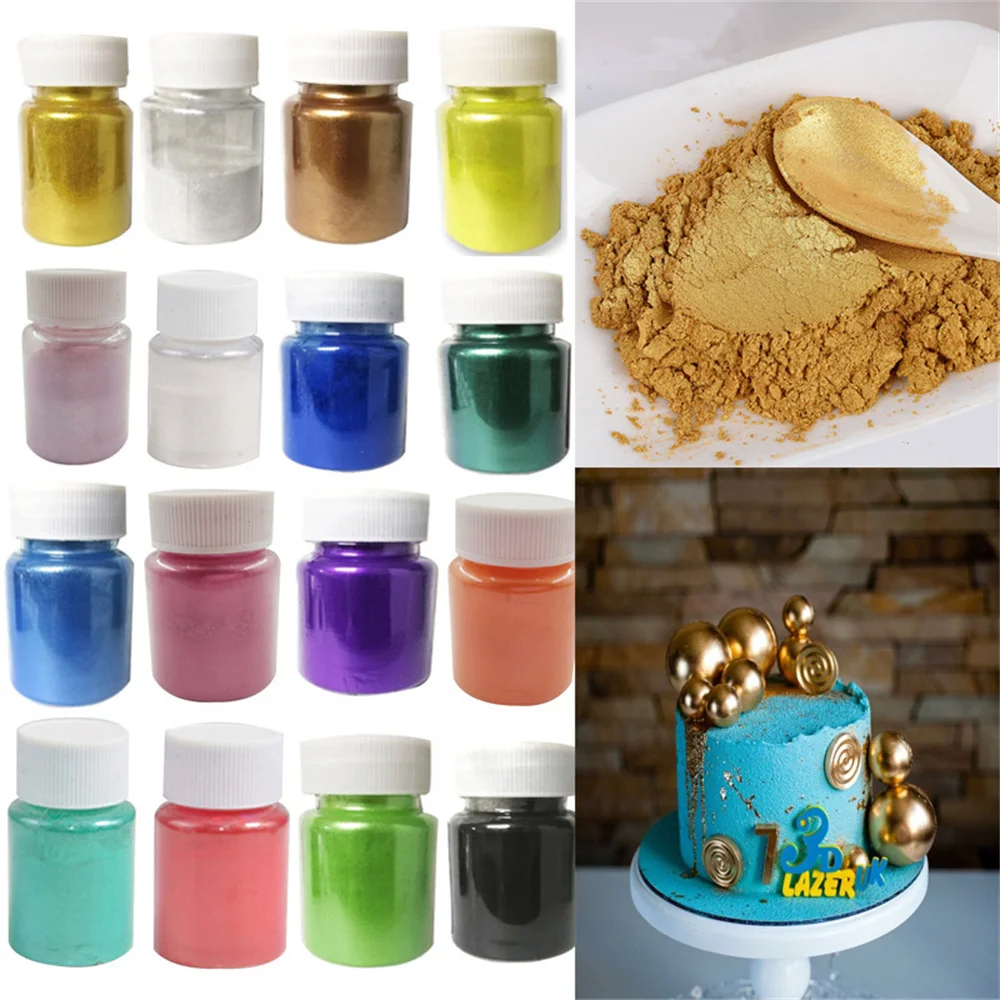 Poudre à paillettes pour colorant or et argent, 15g/bouteille, Mousse, gâteau, Macaron, chocolat, confiserie, pâtisserie, décoration de gâteau Poudre à paillettes pour colorant or et argent, 15g/bouteille, Mousse, gâteau, Macaron, chocolat, confiserie, pâtisserie, décoration de gâteau