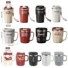 Tasse à Café Isotherme avec Poignée & Couvercle – Acier Inoxydable Double Paroi