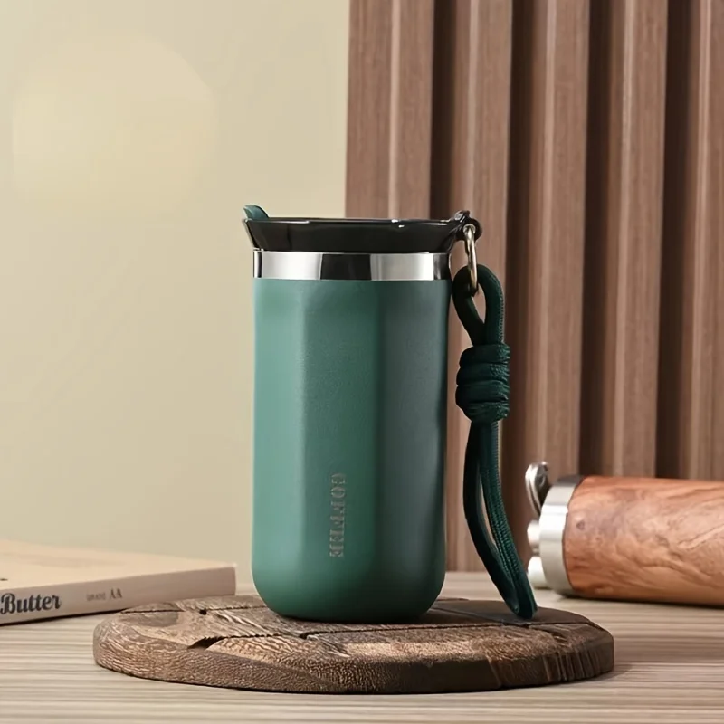 Tasse à café en acier inoxydable de 350ml, Double paroi, isolée sous vide, couvercle étanche, Portable pour voyage, bureau, nouveauté 2025
