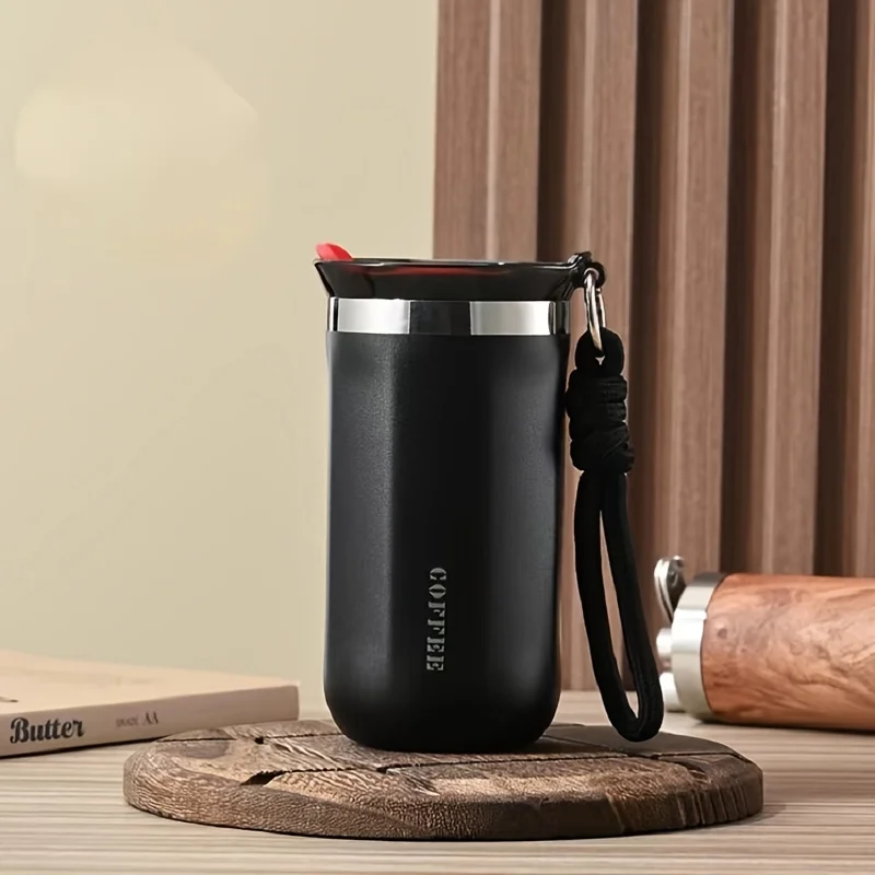 Tasse à café en acier inoxydable de 350ml, Double paroi, isolée sous vide, couvercle étanche, Portable pour voyage, bureau, nouveauté 2025