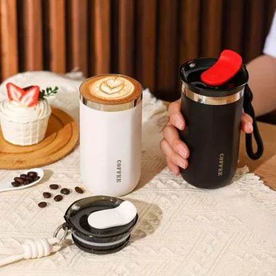 Tasse à Café Isotherme en Acier Inoxydable – 350 ml