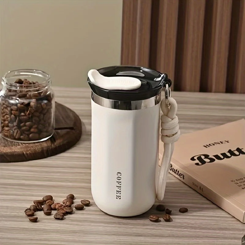 Tasse à café en acier inoxydable de 350ml, Double paroi, isolée sous vide, couvercle étanche, Portable pour voyage, bureau, nouveauté 2025