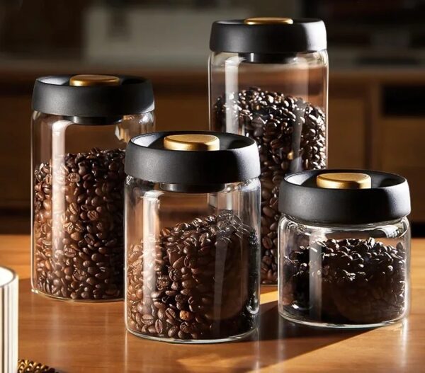 Bocaux de Stockage en Verre Transparent – Scellés sous Vide avec Extraction d’Air