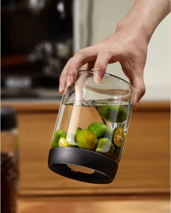 Bocaux de Stockage en Verre Transparent – Scellés sous Vide avec Extraction d’Air