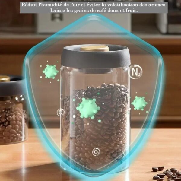 Bocaux de Stockage en Verre Transparent – Scellés sous Vide avec Extraction d’Air