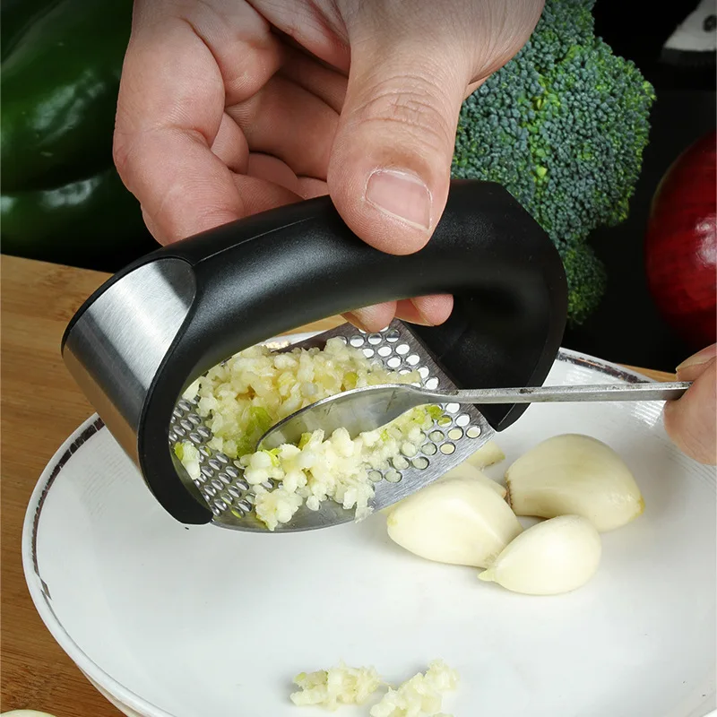 Presse-ail manuel en acier inoxydable, hachoir à ail, outil pour hacher l'ail, outils pour fruits et légumes, accessoires de cuisine, Gadget