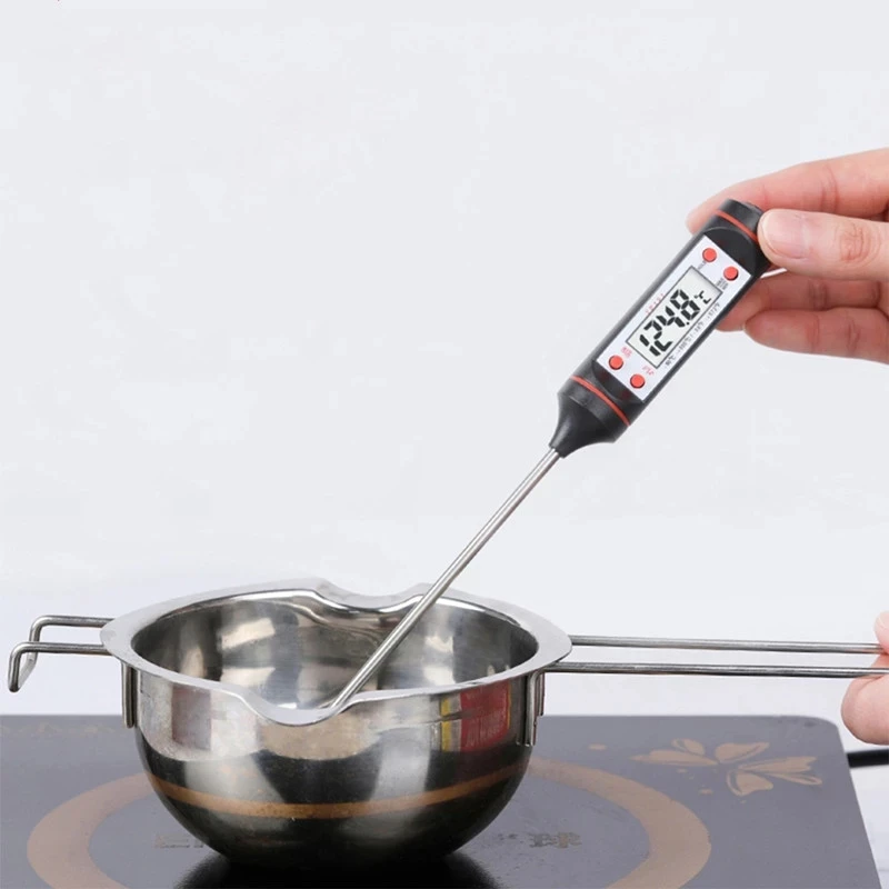 Thermomètre à viande numérique avec sonde de barbecue de cuisson des aliments pour la mesure de la température du four d'huile de lait d'eau, numérique avec précision 0.1