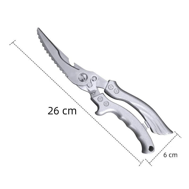 Ciseaux de cuisine en os de poulet, coupe-poisson canard 5Cr13, en acier inoxydable, échelle, ciseaux de cuisine propres, couteau