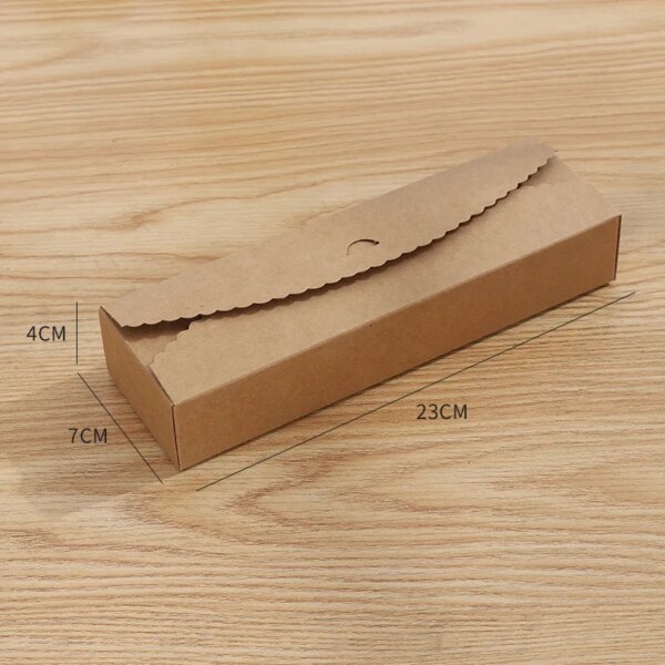 Boîtes d’Emballage Longues et chic en Papier Kraft – Lot de 10