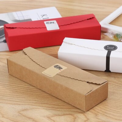 Boîtes d’Emballage Longues et chic en Papier Kraft – Lot de 10