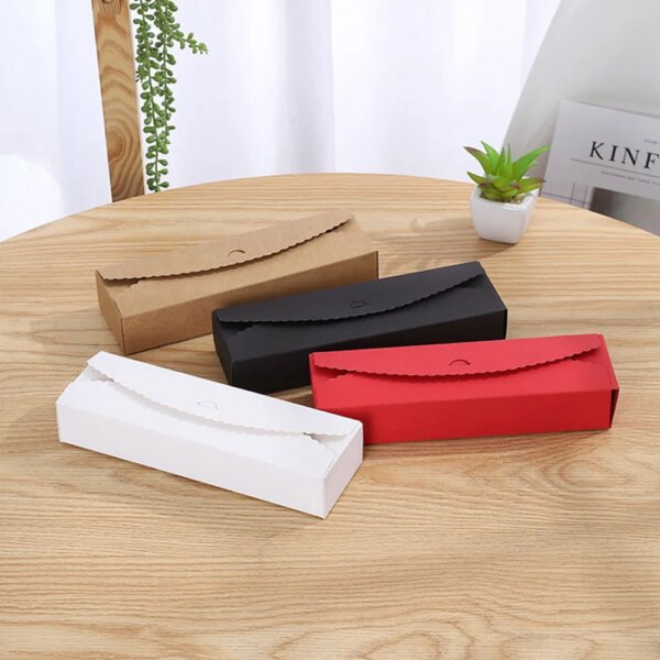 Boîtes d’Emballage Longues et chic en Papier Kraft – Lot de 10