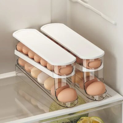 Boîte de Rangement d'Œufs Bicouche pour Réfrigérateur