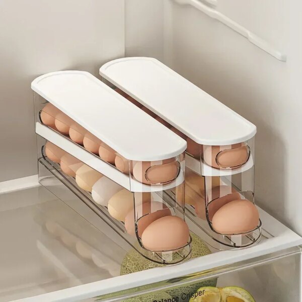 Boîte de Rangement d'Œufs Bicouche pour Réfrigérateur
