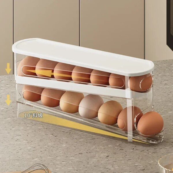 Boîte de Rangement d'Œufs Bicouche pour Réfrigérateur