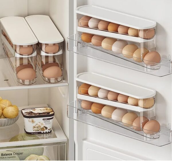 Boîte de Rangement d'Œufs Bicouche pour Réfrigérateur
