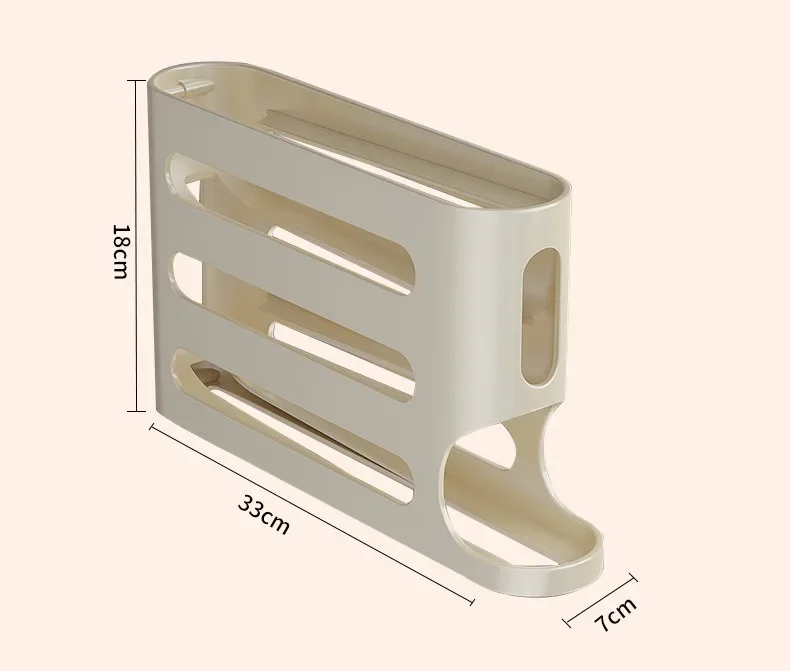 Boîte de rangement d'œufs coulissante à 2-4 couches, Style échelle, boîte à œufs, réfrigérateur, porte latérale, grande capacité, Machine à rouler les œufs automatique