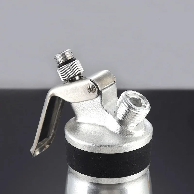 Pistolet à Crème en Acier Inoxydable avec 3 Têtes de Décoration, Siphon, Bouteille à Presser, 1 Livre, Brosse, 500/1000ml
