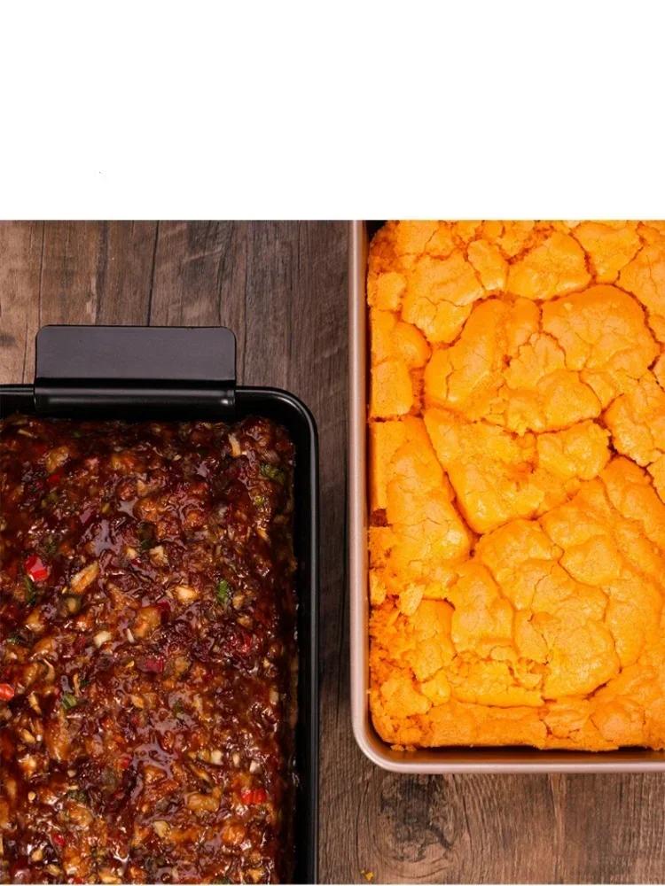 Moule métallique, poêle à pain de viande professionnelle, four antiadhésif, poêle à pain rectangulaire avec support d'insertion, outil de cuisson du pain
