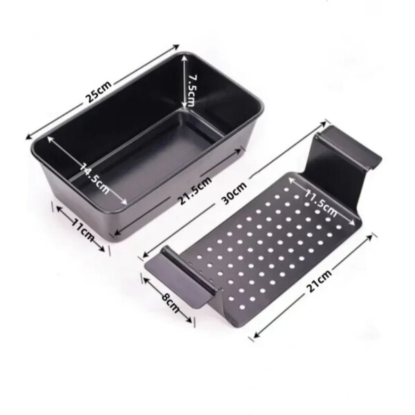 Moule Métallique Rectangulaire avec Support – Poêle à Pain de Viande Professionnelle