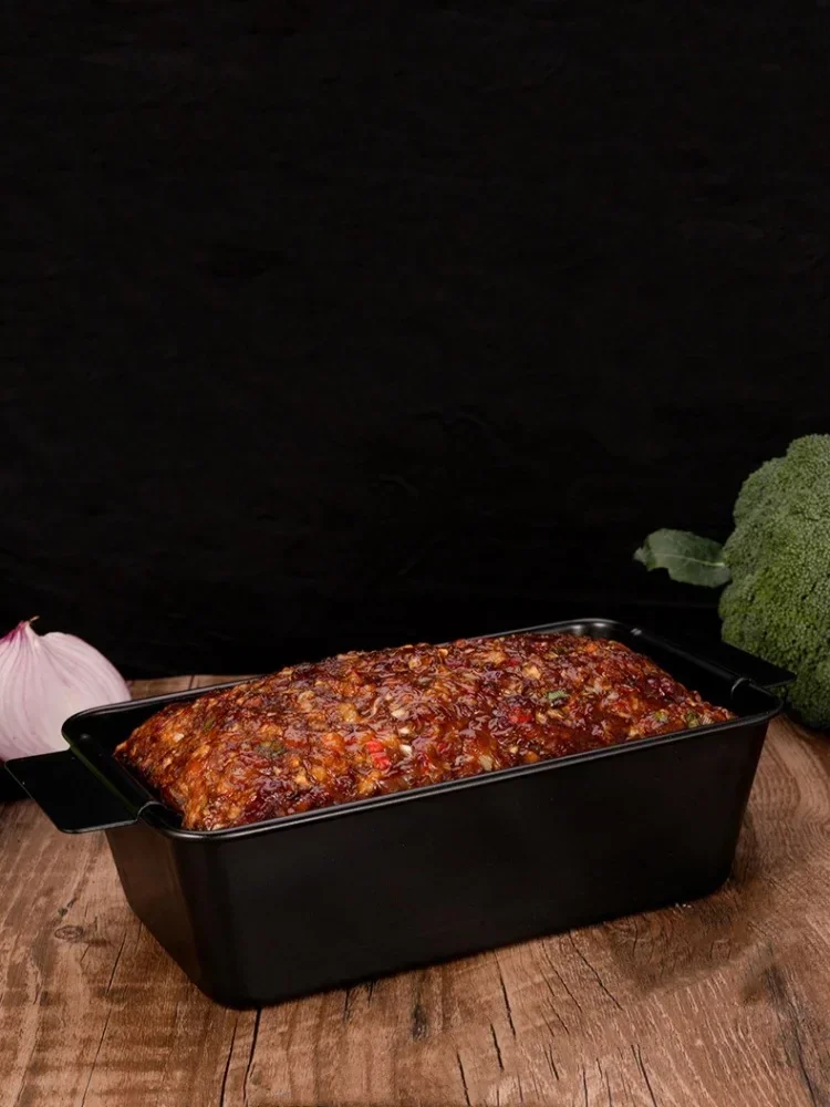 Moule métallique, poêle à pain de viande professionnelle, four antiadhésif, poêle à pain rectangulaire avec support d'insertion, outil de cuisson du pain