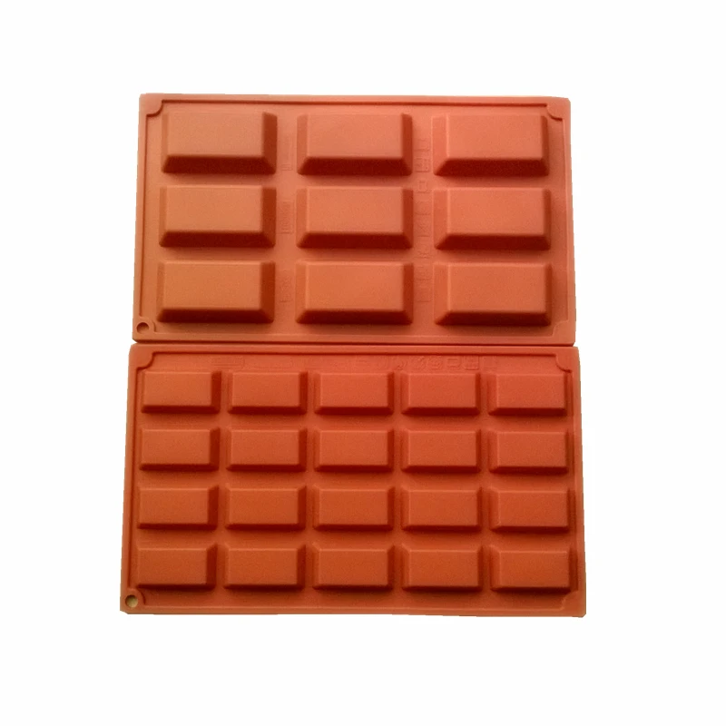 1Pc outils de cuisson 20/9 cavités financières moule Silicone moule rouge Dessert outil pâtisserie accessoires chocolat moules, pâtisserie en Silicone