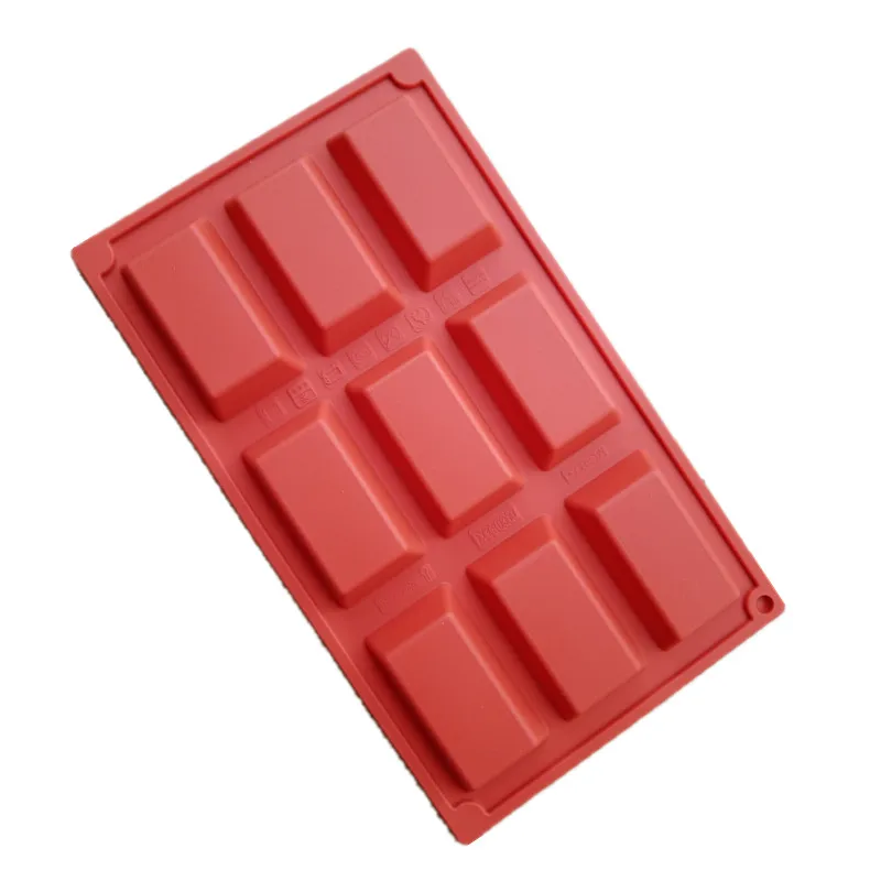 1Pc outils de cuisson 20/9 cavités financières moule Silicone moule rouge Dessert outil pâtisserie accessoires chocolat moules, pâtisserie en Silicone