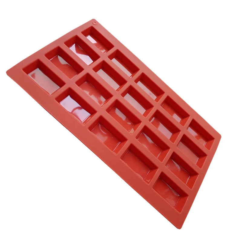 1Pc outils de cuisson 20/9 cavités financières moule Silicone moule rouge Dessert outil pâtisserie accessoires chocolat moules, pâtisserie en Silicone
