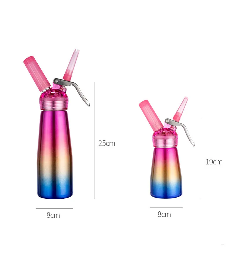 Distributeur de crème fouettée, 250/500ml, ustensile de cuisine, pour faire mousser les desserts, avec buses, compte-gouttes, coffret cadeau