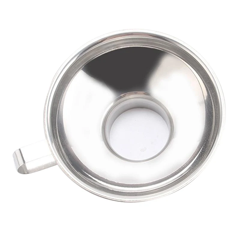 Entonnoir à large ouverture pour bocaux, en acier inoxydable, pour liquide, huile, vin, eau, épices, outils de cuisine, Gadgets