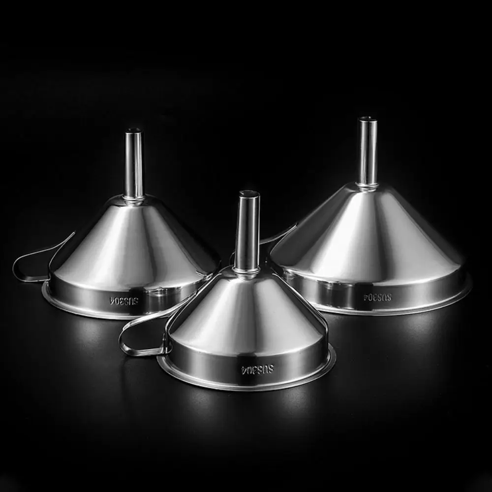 Entonnoir en acier inoxydable avec poignées, huile de cuisine, liquide, métal, filtre amovible, large bouche, outils de mise en conserve Entonnoir en acier inoxydable avec poignées, huile de cuisine, liquide, métal, filtre amovible, large bouche, outils de mise en conserve