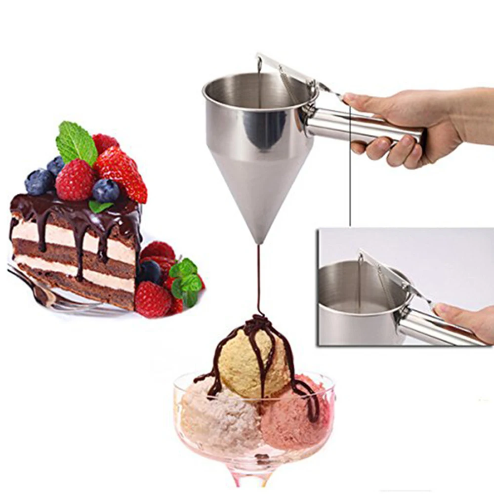 Octopus IkTools-Entonnoir à piston en acier inoxydable, pour dosage de crème aissce et chocolat, distributeur de pâte