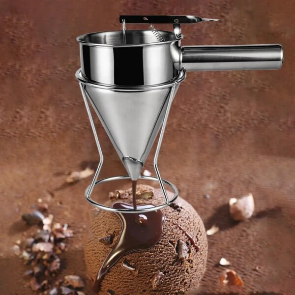 Entonnoir à Piston en Acier Inoxydable – Distributeur de Pâte et Crèmes
