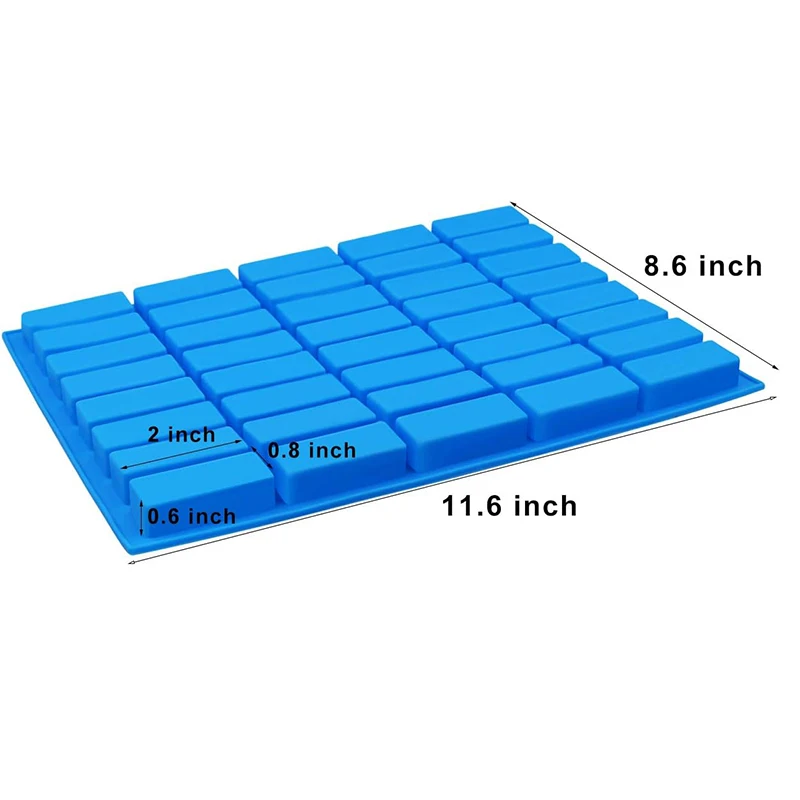 Moule à bonbons en Silicone rectangulaire étroit à 40 cavités, moule de barre de chocolat pour truffes, gelée, beurre, plateau à glaçons, Gadgets d'été
