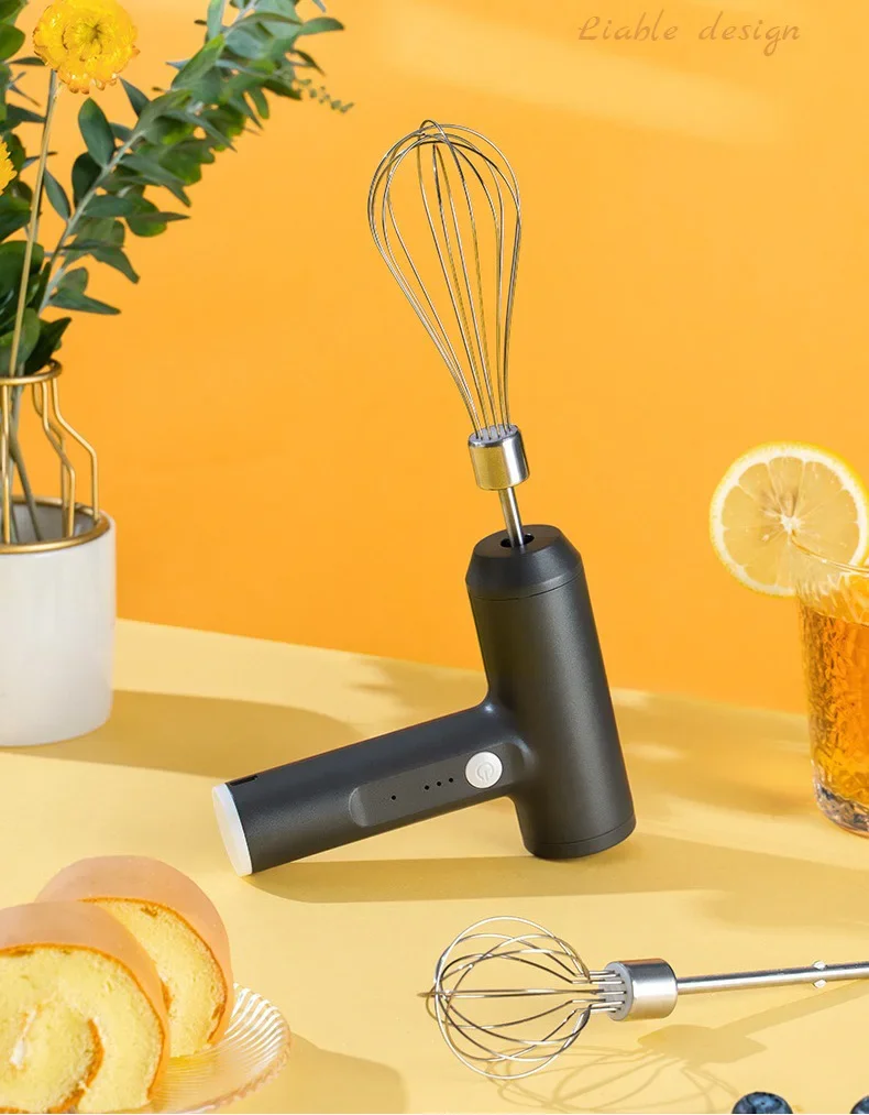 Batteur à oeufs électrique fouet alimentaire portable Rechargeable 3 vitesses batteur à oeufs pâte de cuisson gâteau crème mélangeur cuisine outils de cuisine