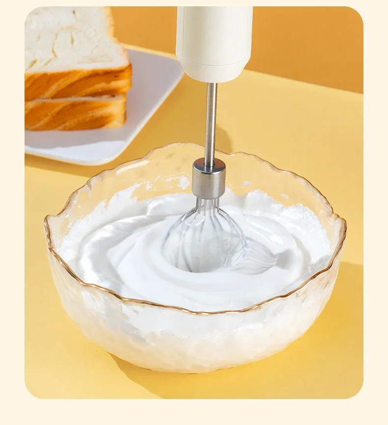 Batteur à oeufs électrique fouet alimentaire portable Rechargeable 3 vitesses batteur à oeufs pâte de cuisson gâteau crème mélangeur cuisine outils de cuisine