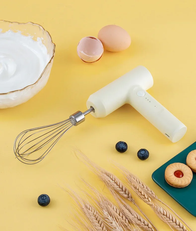 Batteur à oeufs électrique fouet alimentaire portable Rechargeable 3 vitesses batteur à oeufs pâte de cuisson gâteau crème mélangeur cuisine outils de cuisine