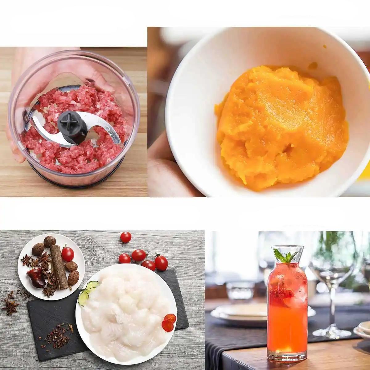 Mélangeur à immersion de cuisine en acier inoxydable, hachoir à légumes, hachoir à viande, fouet à œufs, anciers à savoir SmUnvétérans wn, centre commercial, 4 en 1, 1000W