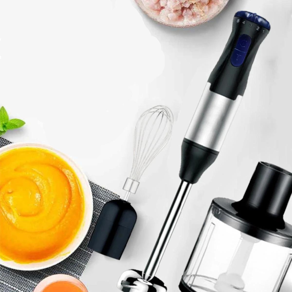 Mélangeur à immersion de cuisine en acier inoxydable, hachoir à légumes, hachoir à viande, fouet à œufs, anciers à savoir SmUnvétérans wn, centre commercial, 4 en 1, 1000W