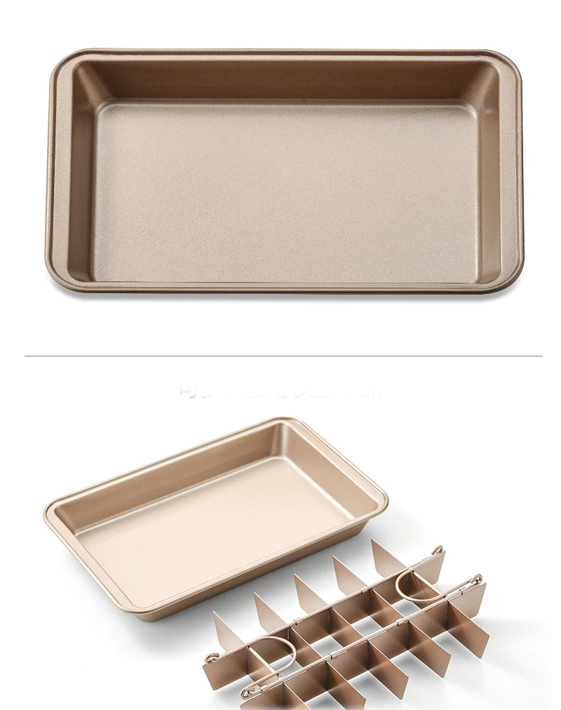 Moule à Brownie carré, outils de cuisson épais, outils de cuisine durables et pratiques