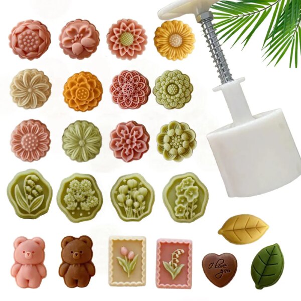 Tampon à Biscuits Fleur de Lune – Pressé à la Main
