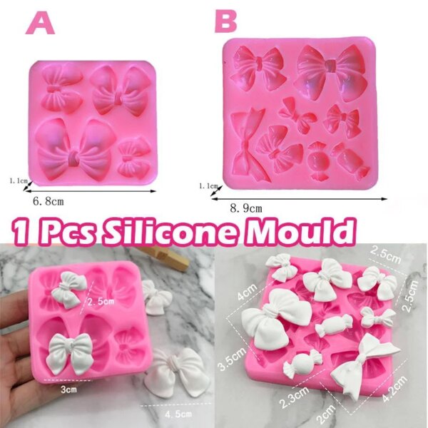 Moule en Silicone Forme Nœud Papillon pour Décoration de Gâteaux