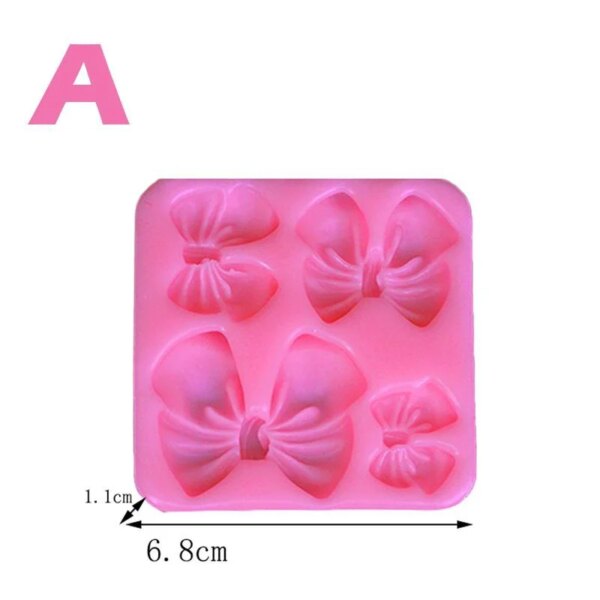 Moule en Silicone Forme Nœud Papillon pour Décoration de Gâteaux