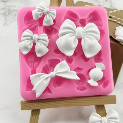 Moule en Silicone Forme Nœud Papillon pour Décoration de Gâteaux